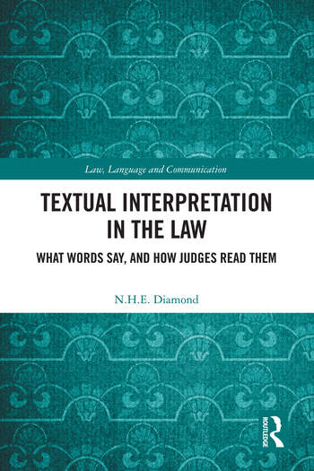 Official Routledge cover of Textual Interpretation in the Law by N. H. E. Diamond